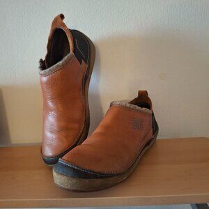 MERRELL Dublin Brown Leather Slip-On Loafers Mocs - Men's Size 8 (J70483)